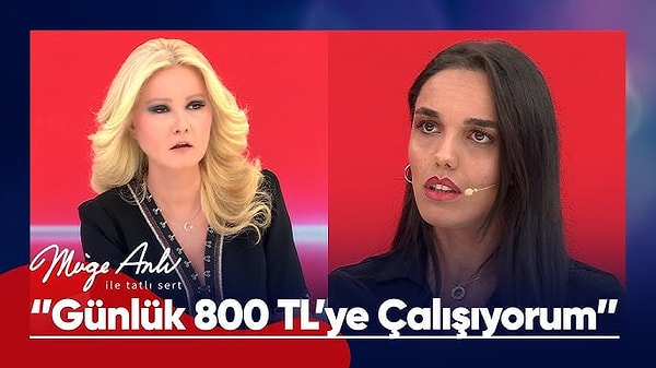 Ancak genç kadın Taksim'den çıktı. Bir otelin kafeteryasında iş bulduğunu söyleyen Esma ile ilgili programda gerçekler birbirine karıştı.