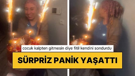 Pastayı Görmeden Maytapları Görünce Yangın Çıktığını Sanan Çocuğun Korku Dolu Anları Güldürdü