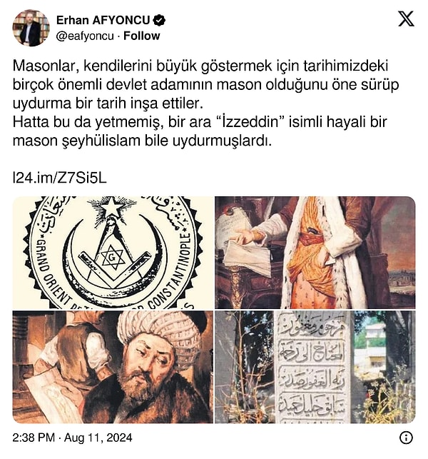 Gelelim Mehmet Karahanlı'yı bugün yeniden gündeme getiren olaya... Geçtiğimiz ağustos ayında Milli Savunma Üniversitesi Rektörü, tarihçi yazar Erhan Afyoncu masyonlarla ilgili bir tweet atmıştı.