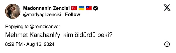 Bir Kurtlar Vadisi hayranı da bu cevabın ardından dizide tam anlamıyla netlik kazanamayan "Mehmet Karahanlı'yı kim öldürdü peki?" sorusunu sordu.