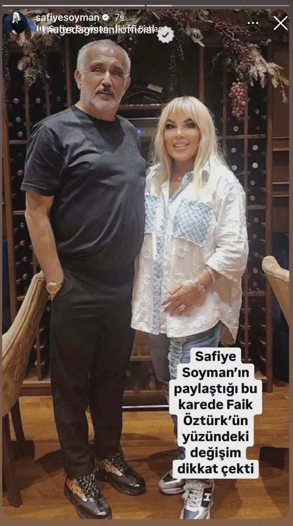 Soyman'ın son paylaşımında yer alan Faik Öztürk'ün yüzündeki gözle görülür değişim kullanıcıların dikkatinden kaçmadı. Kimileri efekt derken kimileri de iş insanının botoks yaptırdığını öne sürdü.