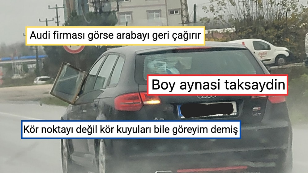 Yan Dikiz Aynasına Farklı Bir Boyut Kazandıran Otomobil Sahibi Goygoyseverlerin Dilinde