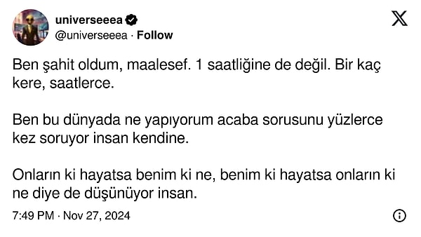 "Benimki hayatsa onlarınki ne?" 👇