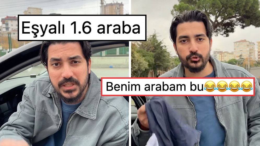 Arabası Çöplüğe Dönüşen Araç Sahibinin Dramı İzleyenleri Güldürdü