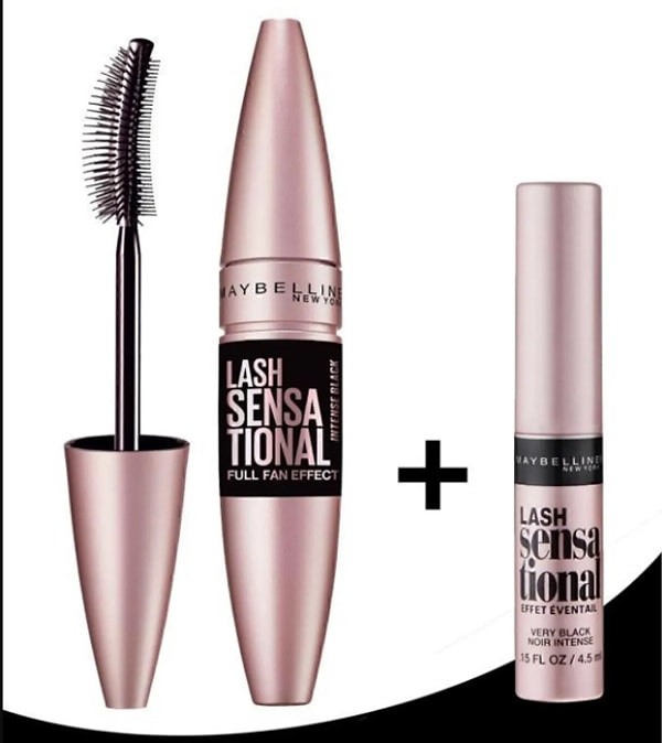 11. Maybelline New York Maybelline Lash Sensational Maskara Intense Black Siyah & Mini Lash Sensational Maskara