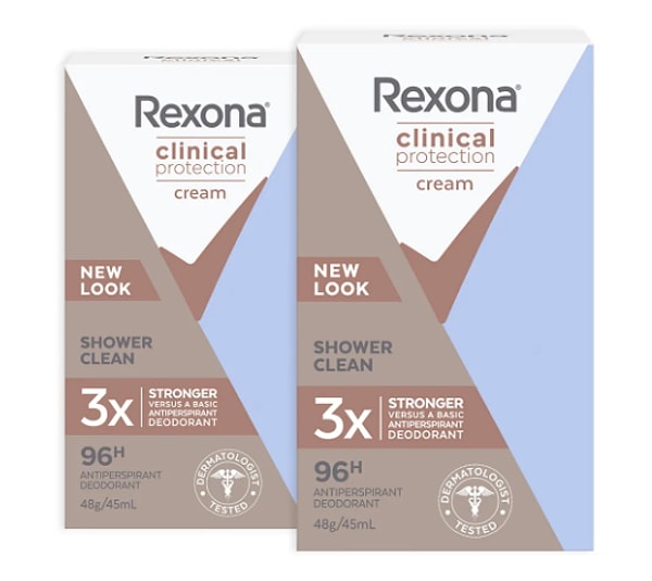 14. Rexona Clinical Protection Kadın Stick Deodorant Shower Clean 45 ml X2