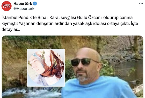 Haberlere göre geçtiğimiz yıl Güllü Özcan isimli kadın Binali Kara tarafından öldürülmüştü, katil ardından intihar etti. Spotta "yasak aşk" vurgusu yapıldı.