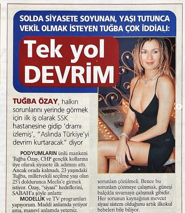 7. Siyaset deyince de Tuğba Özay'dır mesela...