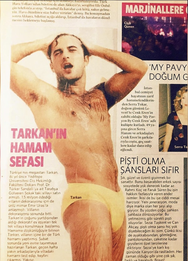 9. Tarkan yıkanırken bile nasıl bu kadar seksi oluyor belli değil!