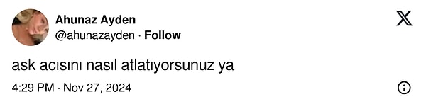 Peki aşk acımızı nasıl atlatacağız? Bir kullanıcı aşağıdaki soruyu yönelterek yepyeni bir tartışmanın fitilini ateşledi.