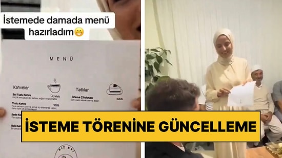 İsteme Törenine Yeni Boyut: Damada Tuzlu Kahve Yerine Menü Getiren Gelin