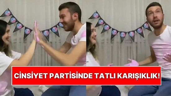 Renk Körü Olduğu İçin Cinsiyet Partisinde Renkleri Karıştıran Babanın Şaşkınlık Yaşadığı Anlar