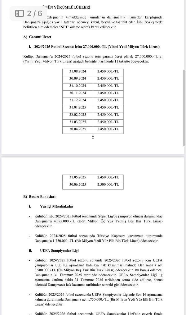 Hasan Arat'ın bahsettiği ve Candaş Tolga Işık'ın Twitter (X) hesabında paylaştığı sözleşme👇