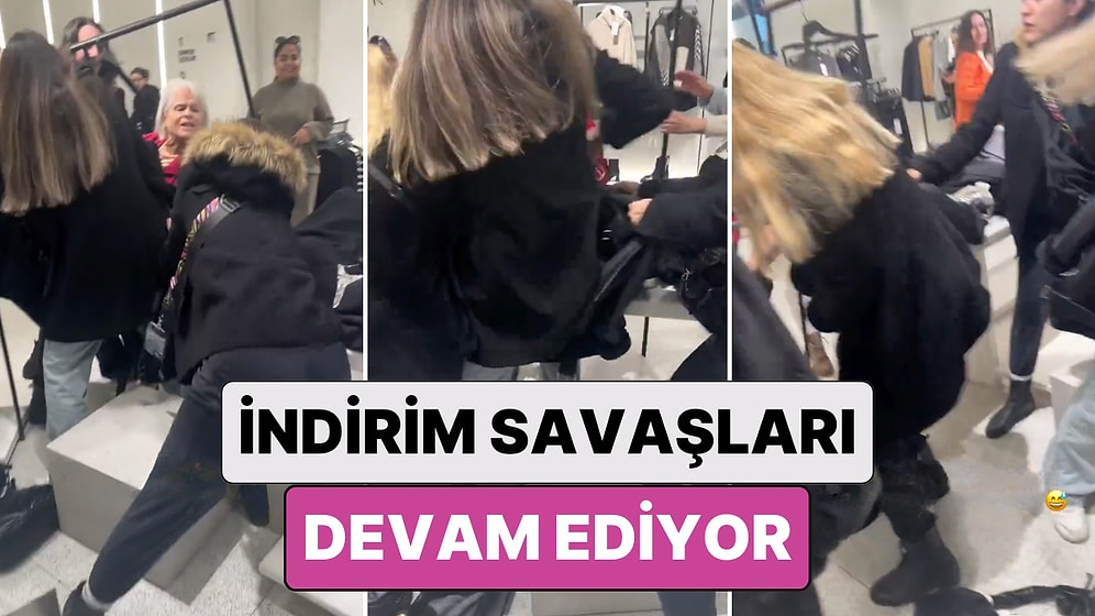 İndirim Savaşları Devam Ediyor: Bir Mağazada Müşteriler İndirimli Ürünler İçin Kıyasıya Kapıştı