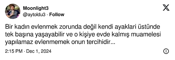 "Evlenmemek bir tercihtir!" 👇