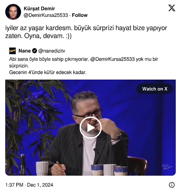 Kendisine "Yok mu bir sürprizin?" diyen Philippe'i canlandıran Kürşat Demir ise her zamanki gibi ilgi çeken bir cevap verdi.