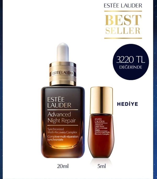 12. Estee Lauder Cilt Bakım Seti - Advanced Night Repair Serum 20ml + Eye Matrix Göz Kremi 5ml, Hyalüronik Asit