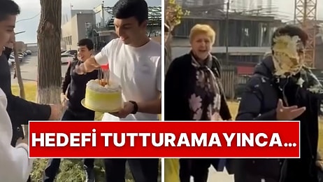 Doğum Günü Çocuğunun Yüzüne Pasta Atmak İsterken Arkadaki Teyzeye Denk Gelince Yaşanan Komik Anlar