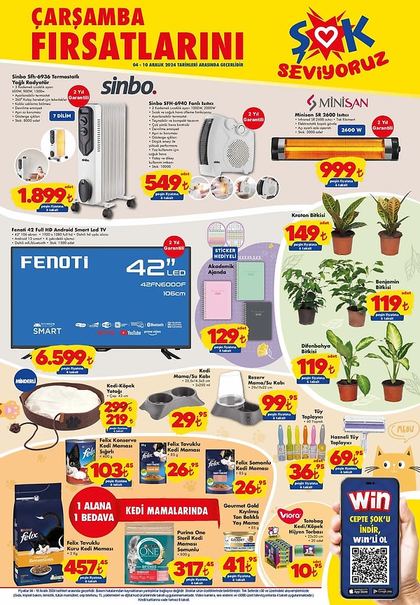 Sinbo Termostatlı Yağlı Radyatör 1.899 TL