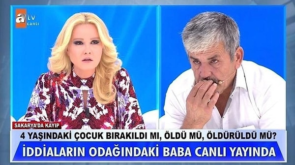 9. Hafta içi her gün atv ekranlarında yayınlanan Müge Anlı ile Tatlı Sert programında şoke eden anlar yaşandı. Yıllar önce oğlunu fuara bırakıp kaçan Seyfi Birbir, canlı yayında aslında oğluyla 15 yıldır görüştüğünü itiraf etti.