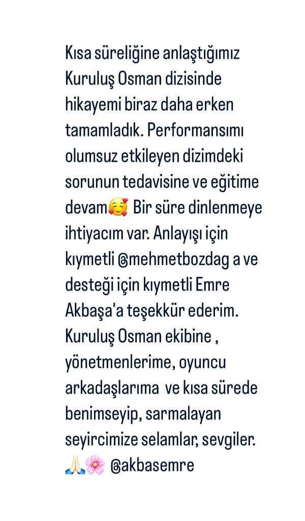 Dizindeki sorun sebebiyle tedaviye ihtiyacı olduğunu belirten ünlü oyuncuya geçmiş olsun dileklerimizi iletiyoruz.