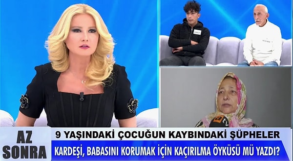 Baba iddiaları yalanlarken yaptığı bazı davranışlar için açıklaması da yoktu. Bugün Müge Anlı'ya bağlanan bir yakınları "Kız kaybolunca annesine Müge Anlı'ya çık, dedim diye Mustafa beni uyarmıştı. 'Bunun aklına böyle şeyler sokma, demişti." diye ifade verdi.