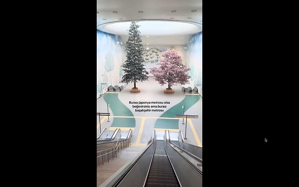 Bir vatandaş,  Başakşehir - Kayaşehir Metro Hattı’nın Çam ve Sakura Şehir Hastanesi İstasyonu'nu paylaştı.