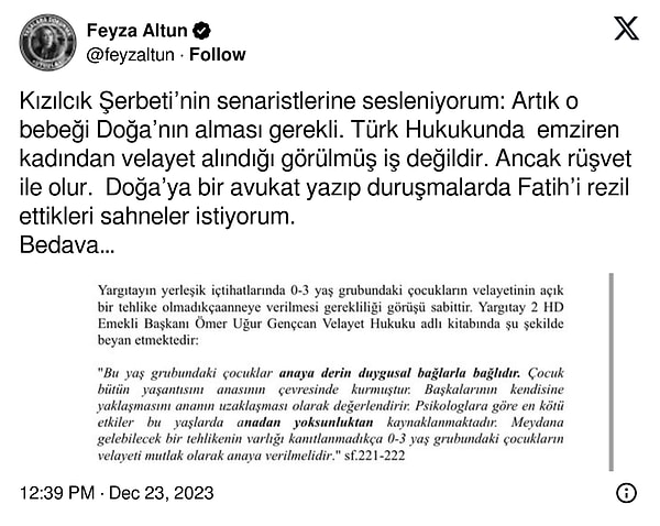 1. Hepimizin gündemine yerleşen efsane dizideki Fatih karakteri için Avukat Feyza Altun'un çıkışını hatırlar mısınız? Hatırlayalım...