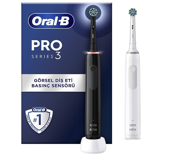 Oral-B Pro3-3900 Şarj Edilebilir Diş Fırçası, diş sağlığınızı korumak için yenilikçi bir basınç kontrol özelliği sunar.