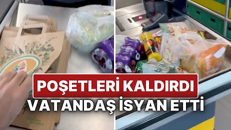 Zincir Marketin Plastik Poşetleri Kaldırıp 2 Liradan Kese Kağıdı Satmaya Başlaması Vatandaşı İsyan Ettirdi