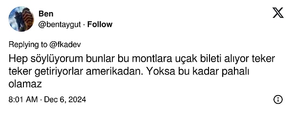 Farklı varsayımlar var.