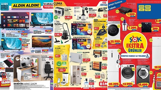 İndirim Günleri Başlıyor! 7 - 13 Aralık Haftasında A101, BİM ve ŞOK Aktüel Ürünler Listesinde Ne Var?
