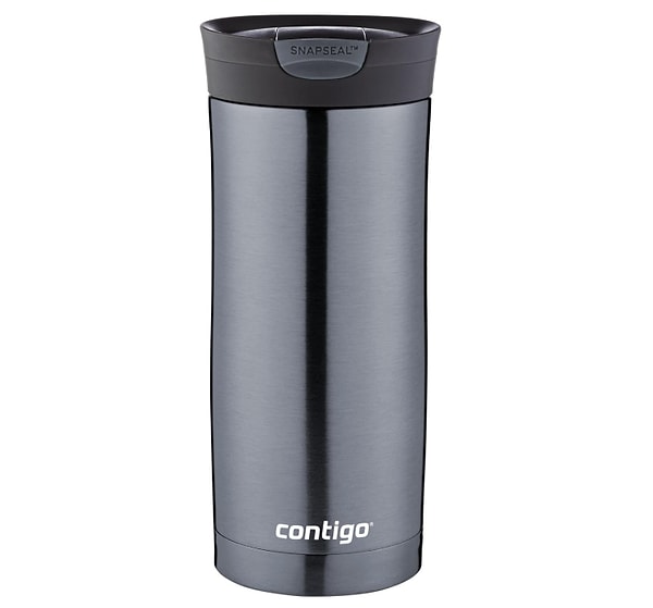 9. Contigo Huron Snapseal Termos Bardak 470 ml, Gri