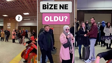 Bize Ne Oldu? Metroda Müzik Yapan Bir Grup Hareketli Müziğe Rağmen İnsanların Durgunluğuna Dikkat Çekti