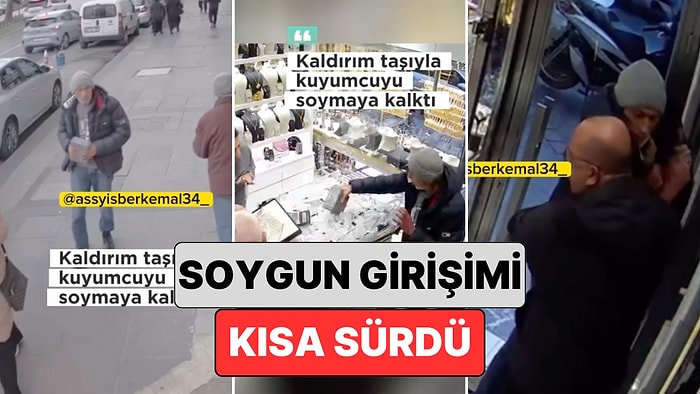 Dünyanın En Başarısız Hırsızı: Kaldırım Taşıyla Kuyumcu Soymaya Çalışan Adamın Girişimi Kısa Sürdü