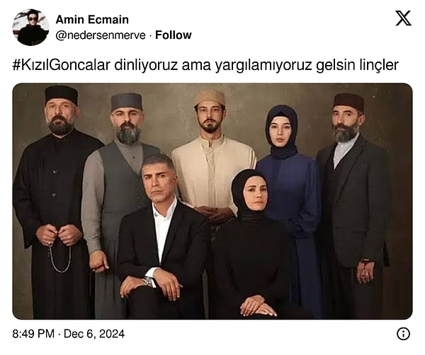 X/Twitter'da @nedersenmerve adlı bir kullanıcı da ekranların sevilen dizisi Kızıl Goncalar üzerinden bu akımı başlattı. Ortaya birbirinden ilginç itiraflar döküldü. Gelin onlara hep birlikte bakalım.