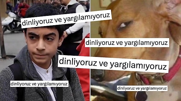 Hepinizin bildiği gibi sosyal medyada pek çok akım var. Bunlardan birisi de 'Dinliyoruz Ama Yargılamıyoruz' akımı. Sosyal medya kullanıcıları bu akımda daha önce dile getirmedikleri düşünceleri paylaşıyorlar.