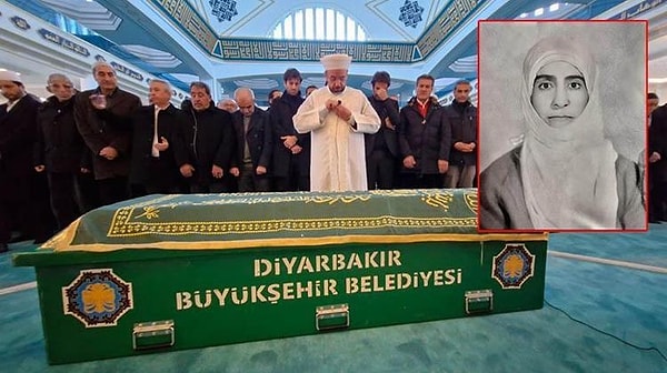 İstanbul'da hayatını kaybeden Faike Arık'ın cenazesi, sabah saatlerinde Diyarbakır'ın Yenişehir ilçesindeki Selahaddin Eyyubi Camisi'ne getirildi.