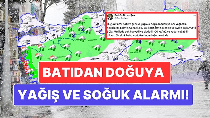 Batı'dan Doğu'ya Yağış, Kar ve Soğuk Alarmı: Türkiye'nin Yeni Haftada Karşılaşacağı Hava Durumu