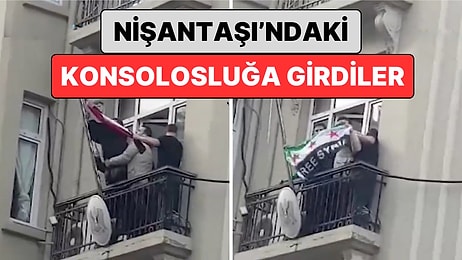 Özgür Suriye Bayrağı Astılar: Muhalifler Nişantaşı'ndaki Suriye Konsolosluğuna Girerek Bayrağı Değiştirdi