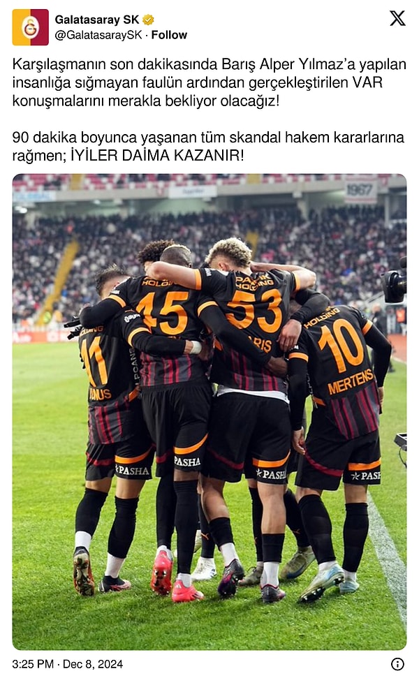 Galatasaray'dan yapılan açıklama: