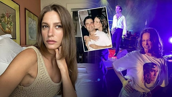 Hatta Serenay Sarıkaya, biricik sevgilisi Mert Demir'in konserine onun fotoğrafının basılı olduğu bir tişörtle giderek aşkını ispat etmek istercesine boy bile göstermişti.