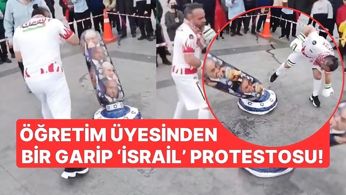 Öğretim Üyesinden Bir Garip 'İsrail' Protestosu! Netanyahu'yu 4 Raundda Nakavt Etti