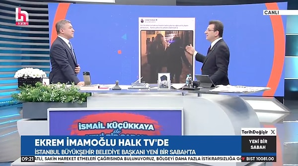 Halk TV'de İsmail Küçükkaya'nın konuyu hatırlatması üzerine yorum yapan İmamoğlu, " Çamura batmış insanlar hala iktidarı temsil eden kelimeler kurabiliyor. Benim eşimin haftalar önce bir yurt dışı seyahatinde yeğeni tarafından çekilmiş videosu üzerinden siyasi fayda üretme çabası. Ben buradan şunu okuyabilirim 'Biz de şehirlerimizi böyle yapabildik mi?' Kadınların özgürce eğlenebildikleri bir şehir var edebildik mi?" dedi.