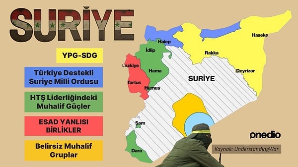 İşte 8 Aralık itibarıyla Suriye'deki kontrol sahalarında son durum 👇🏻