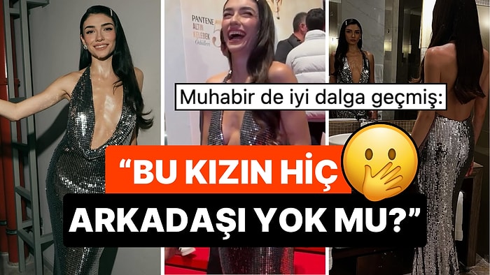 Altın Kelebek'e Damga Vuran Hazar Ergüçlü'nün Dekolteli Kombini 'Dilber' Yorumlarıyla Sınıfta Kaldı!