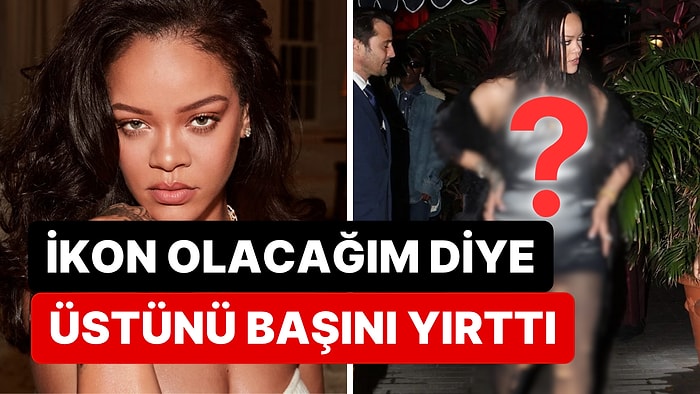 Dünyaca Ünlü Starın Gece Stili Dikkat Çekti, Rihanna Kaş Yapayım Derken Yırtık Çoraplarıyla Göz Çıkarttı!