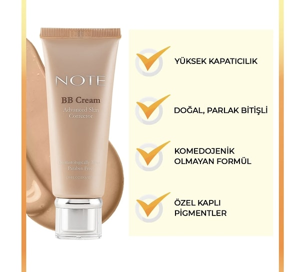 Cilt bakımını ve makyajı bir araya getiren Note BB Cream, nemlendirme, pürüzsüzleştirme ve renk düzenleme etkilerini tek bir üründe sunuyor.