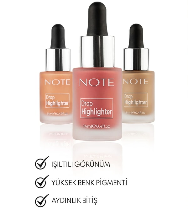 Note Drop Highlighter 01 Pearl Rose Likit Aydınlatıcı