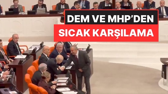 DEM Partili Sırrı Süreyya Önder MHP Sıralarına Gidip Devlet Bahçeli İle Tokalaştı